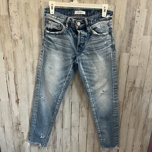 Moussy Vintage Howa Jeans Women’s Size 25 Distressed Made in Japan Button Fly